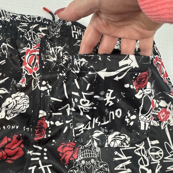 Fresh Prints‎ of Bel-Air Graffiti Rose Skull Drawstring Joggers Size Large New - Picture 6 of 8